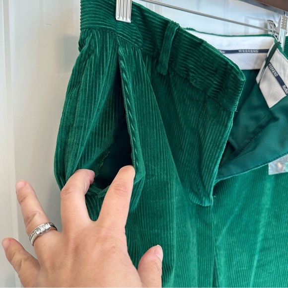 NWOT Weekend MaxMara label-cut Green Bootcut Trousers IT38 US2/4 - Picture 16 of 17